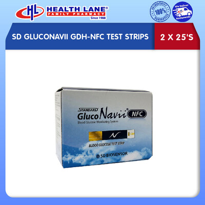 SD GLUCONAVII GDH-NFC TEST STRIPS 2X25'S